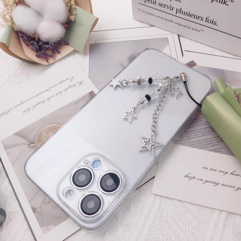 cioatu 1-4PCS Cute Phone Charms Aesthetic Y2K Cell Phone Charms Strap Pink Strawberry Butterfly Star PhoneCharm Y2K Accessories for Bag Keychain Airpods Camera Pendants Decor - Image 4